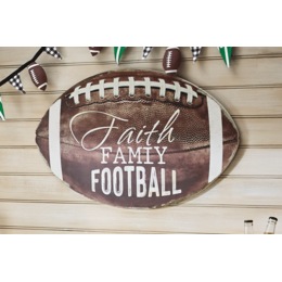 Faith Family Football Wall Art, , large