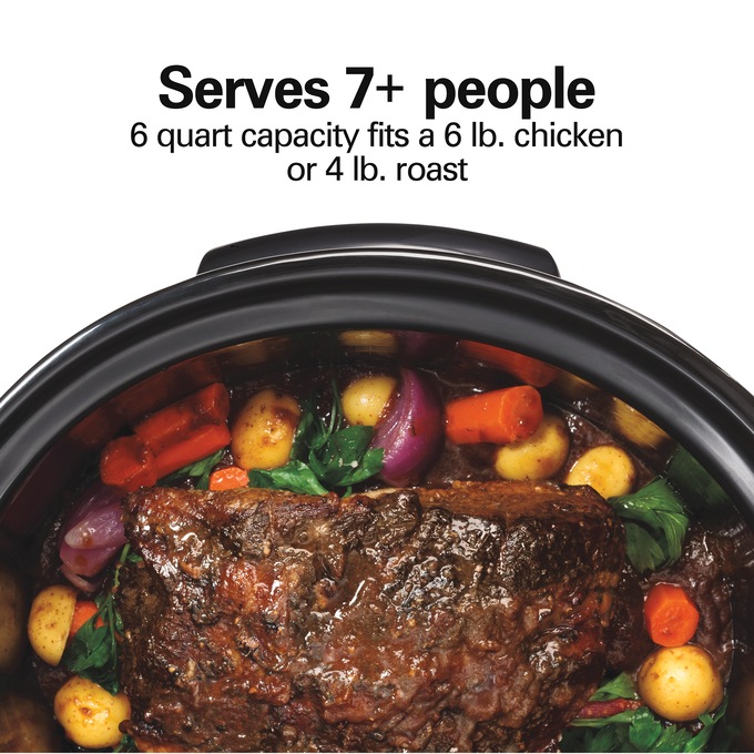 Hamilton Beach 6-Quart Programmable Defrost Slow Cooker, , large