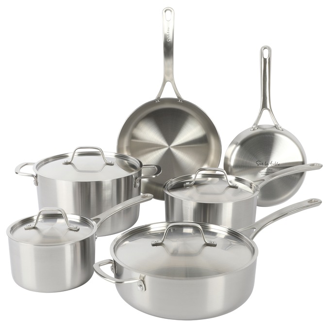 Sur La Table Pike and Pine 10-pc. Stainless Steel Cookware Set, , large