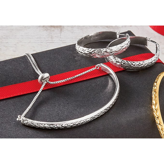 Hoop and Bracelet Set, , large