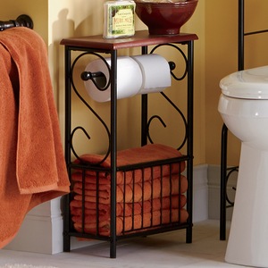 Scroll Bathroom Tissue/Magazine Holder, , large
