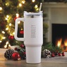 Personalized Block Stainless Steel 40-oz. Travel Mug, , large