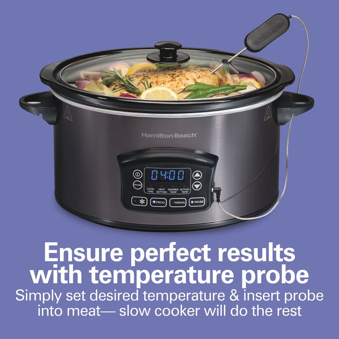 Hamilton Beach 6-Quart Programmable Defrost Slow Cooker, , large