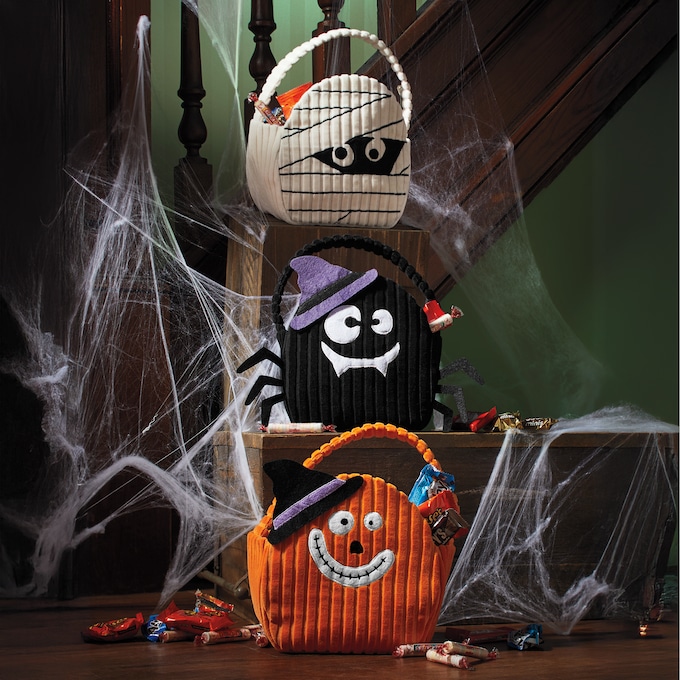 Cloth Halloween Baskets, , large