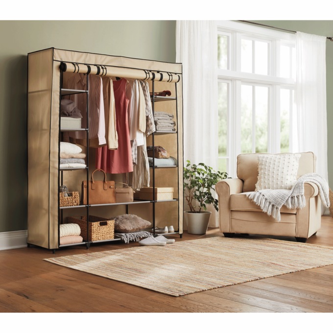 Storage Wardrobe with Lighting, , large