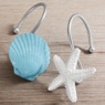 Set of 12 Coastal Shower Curtain Hooks, Multi, large