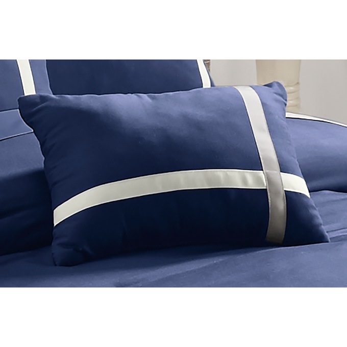Hotel Rectangle Pillow, Navy, large