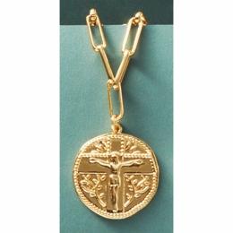 Crucifix/Round Paperclip Pendant, , large