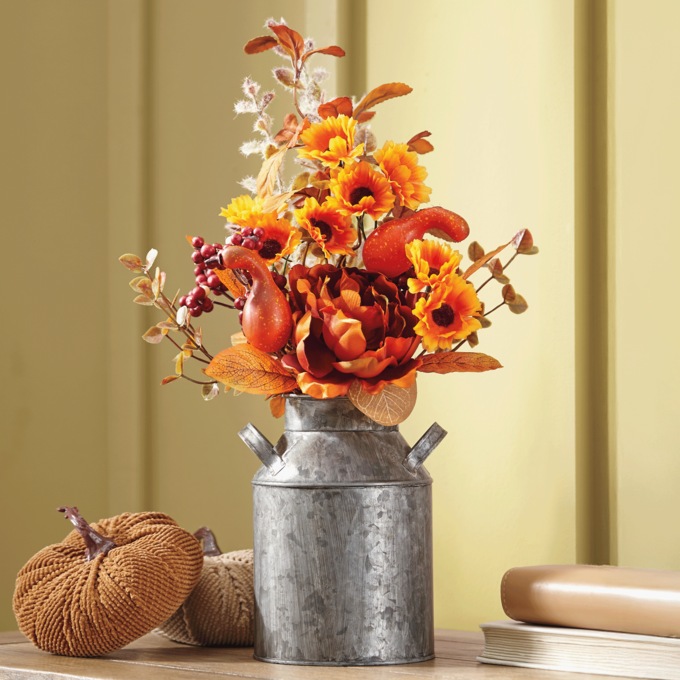 Fall Florals in Milk Can, , large