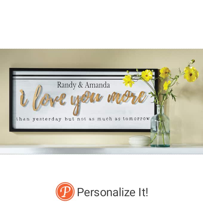 Framed Love You More Wall Art, , large