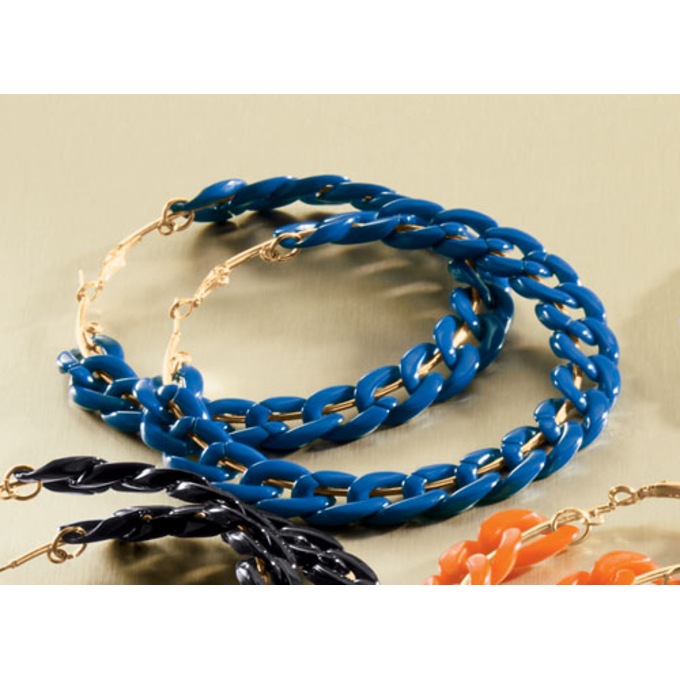 Colorful Link Hoops, , large