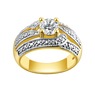 Gem & Diamond-Accented Two-Tone Ring, , large