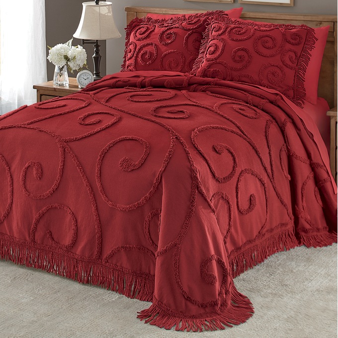 Scroll Chenille Bedspread