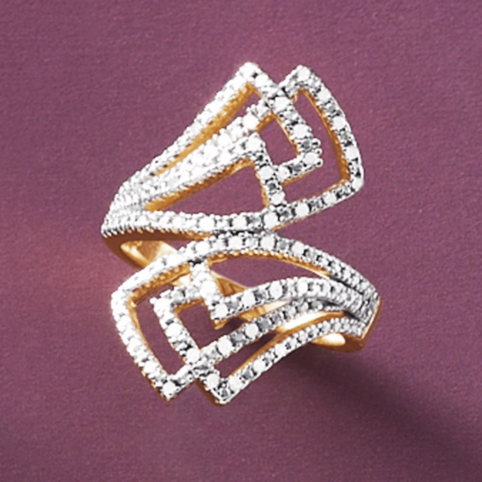 Diamond Edges Ring, , large