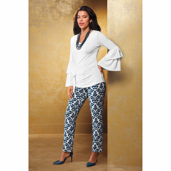 Ikat Printed Pant, , large