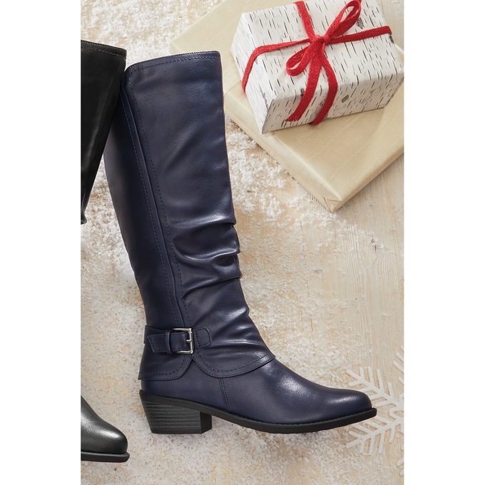 Easy Street Tenille Riding Boot, Navy, large