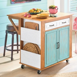 Burleigh Drop-Leaf Kitchen Island, , large