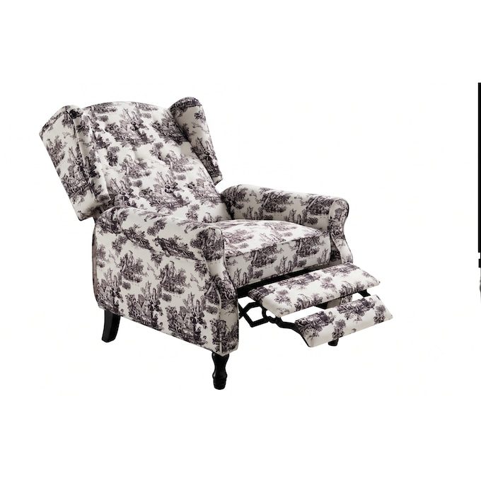 Toile Wingback Recliner, , large