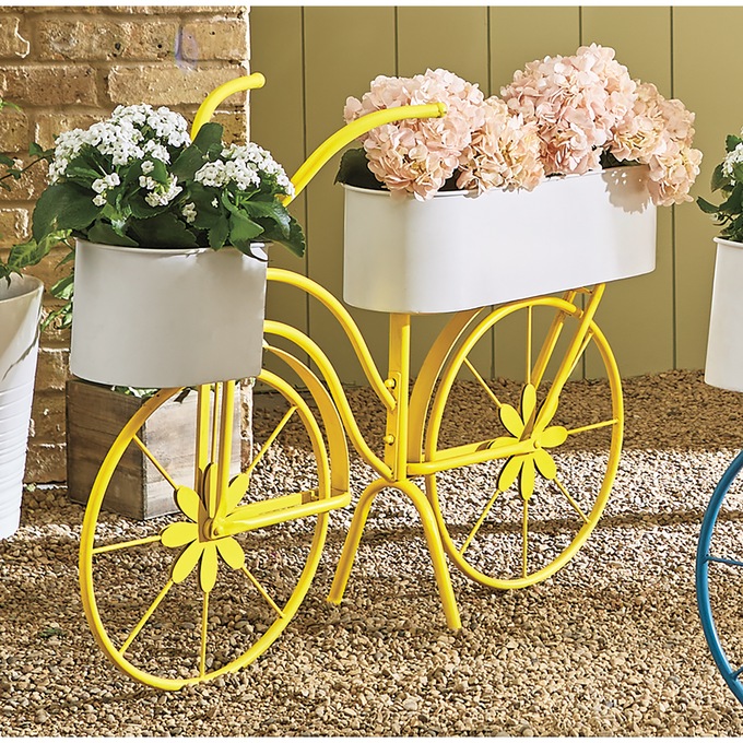 Bike Planter, Yellow, large