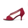 Classique Rhinestone Band Sandal, Red, large