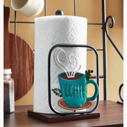 Steaming Coffee Paper Towel Holder, , large