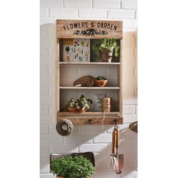 Garden Shelf with Hooks, , large