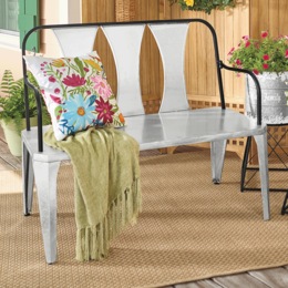 Steven Galvanized Bench, , large