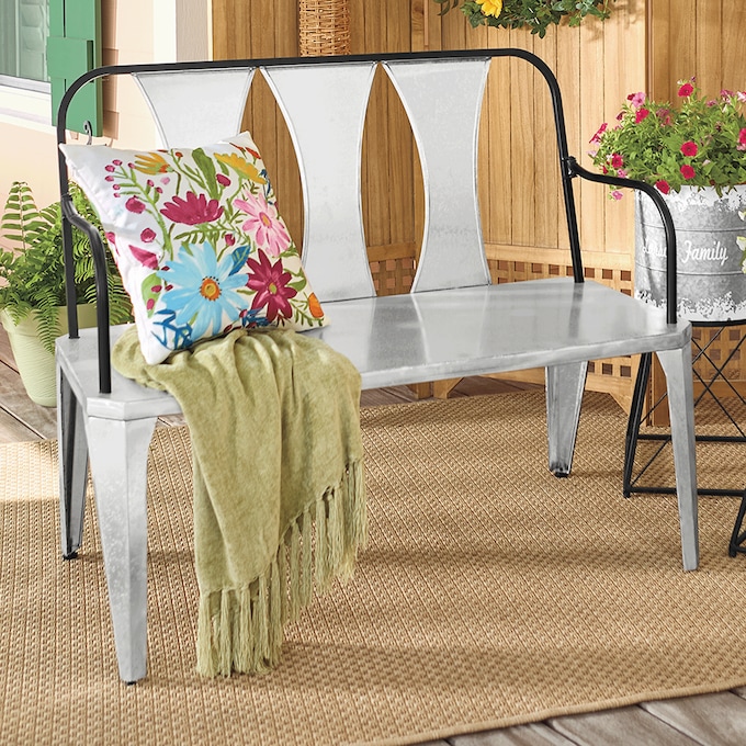 Steven Galvanized Bench, , large