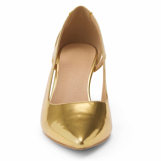 Midnight Velvet Women's Metallic Cut-Out Faux-Leather Pump, , large