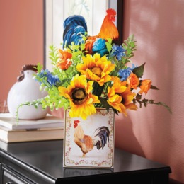 Rooster Floral Arrangement, , large