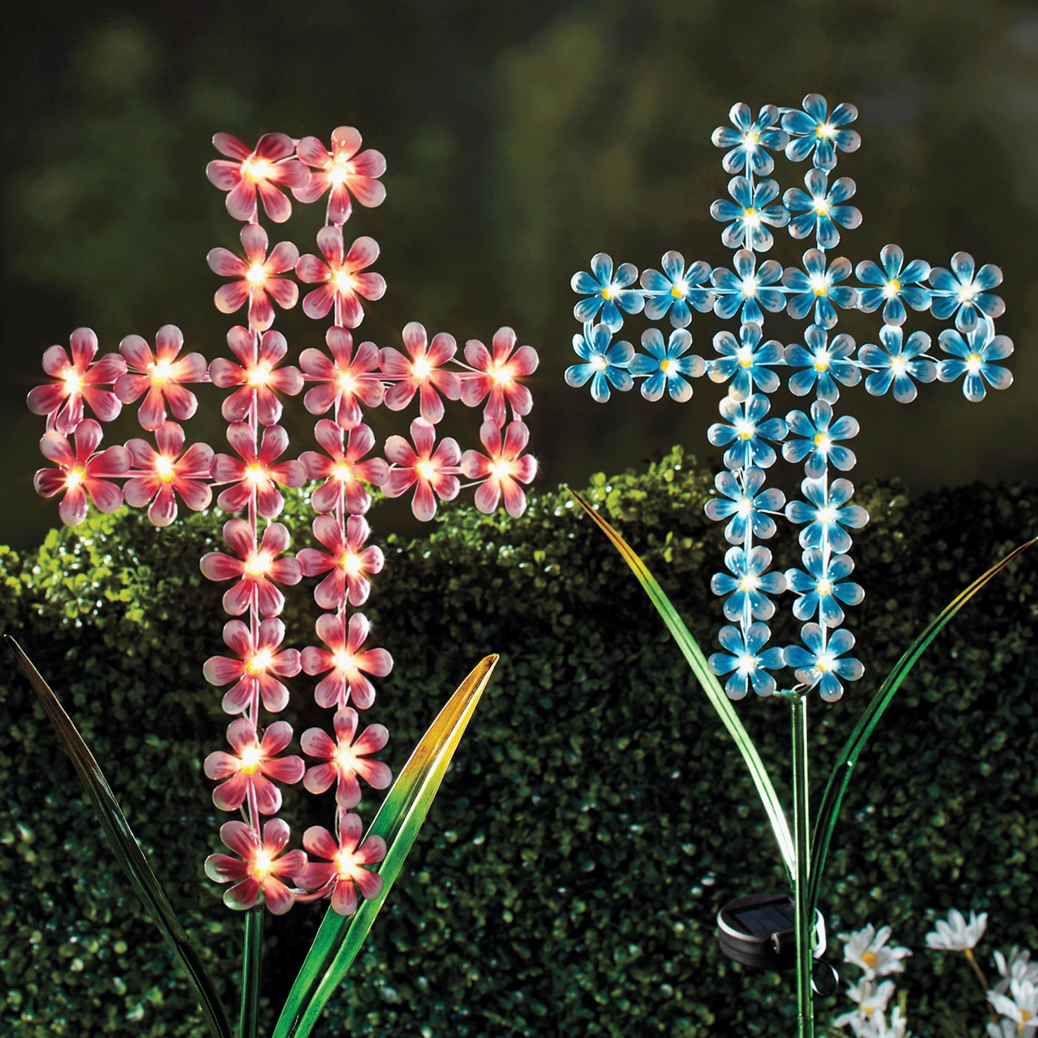 Solar Metal Cross Garden Stake | Seventh Avenue