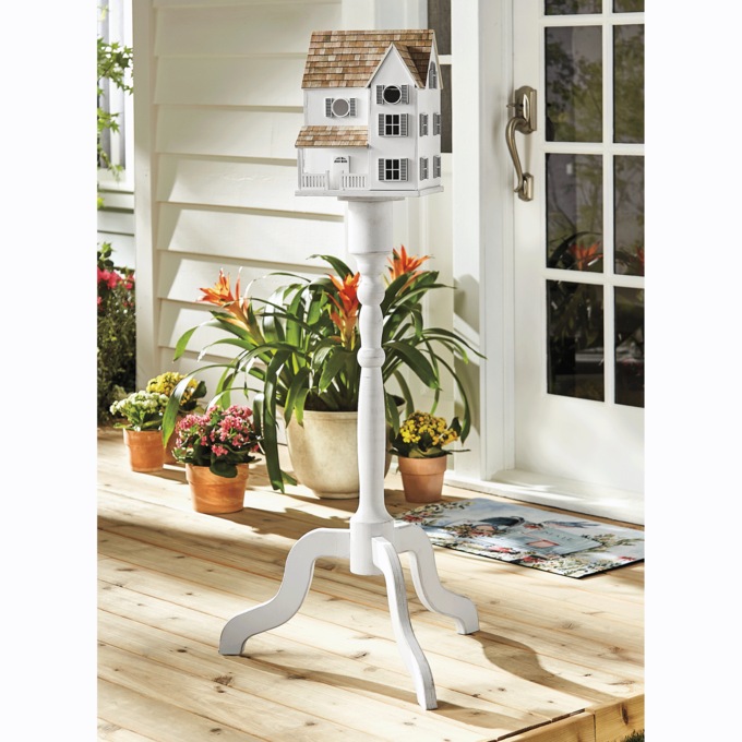 Wooden Pedestal Birdhouse, , large