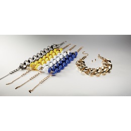 Large Link Necklace and Earring Set, , large