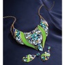 Crystal Floral Enamel Necklace, , large