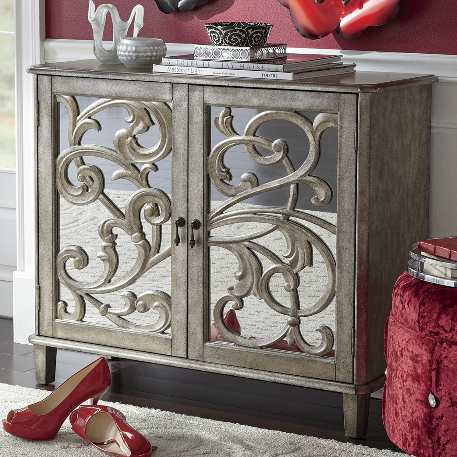 2Door Mirrored ScrollFront Seventh Avenue