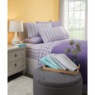 Tranquil Stripe and Solid 2-Pack Microfiber Sheet Set, , large