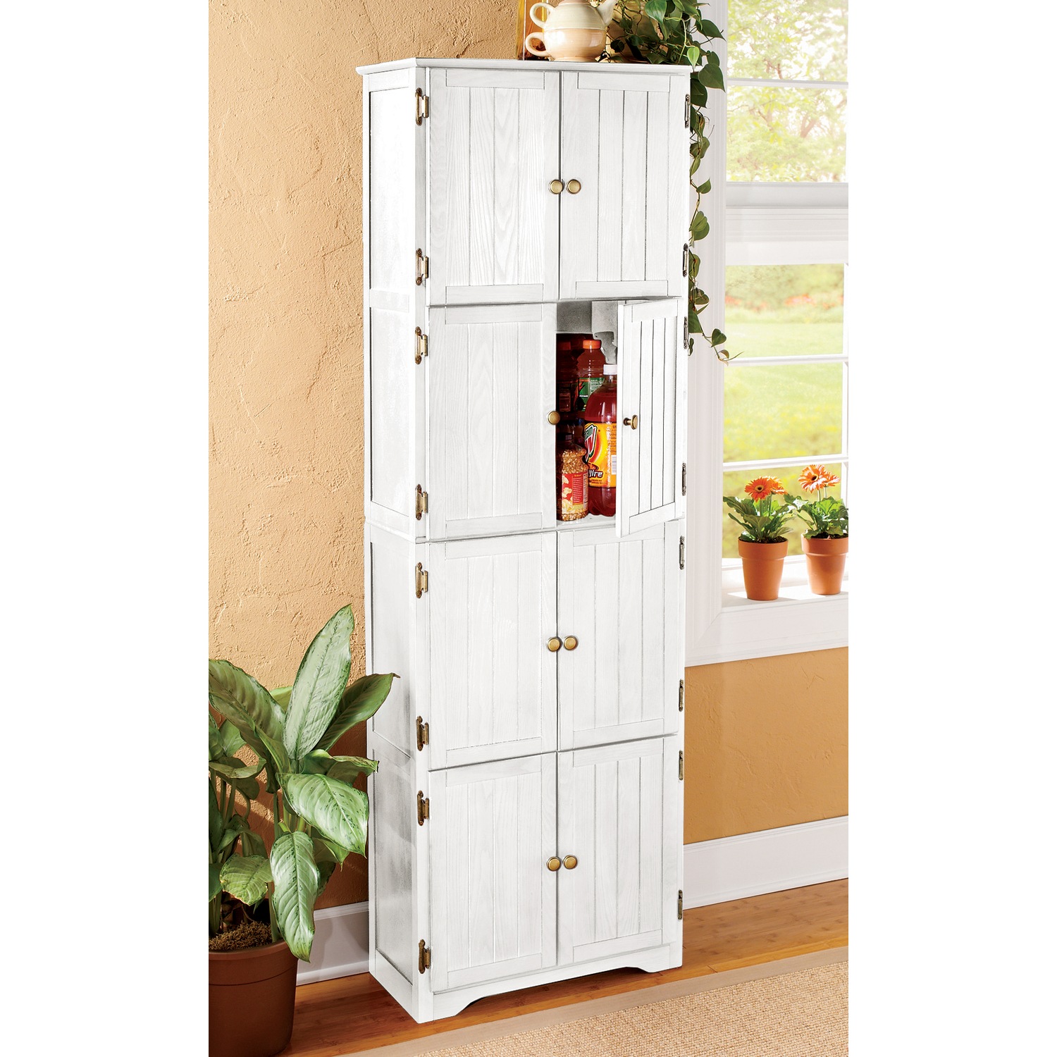 Westwick Tall Wooden Cabinet with 8 Doors | Seventh Avenue