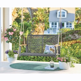Wicker Swing Bench, , large