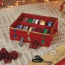 Simplify Gift Wrapping and Ribbon Storage Box, Red, large