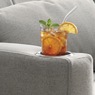 Convertible Loveseat with USB and Cupholders, Gray, large