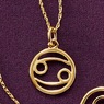 10K Gold Zodiac Pendant, , large