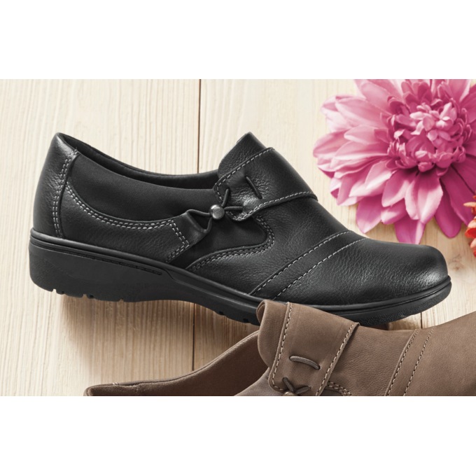 Clarks Leather Carleigh Lily Slip-On with Removable Footbed, , large