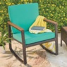 Bisbee Wicker Chair, Teal, large