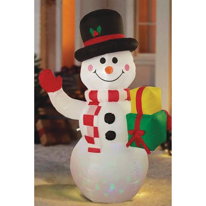 Snowman with Motion Lights Inflatable, , large
