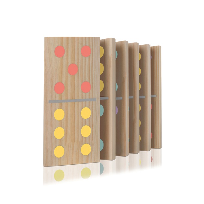 Jumbo Colorful Dominoes Game, , large