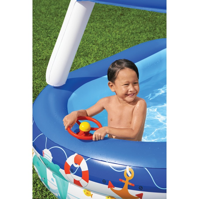 Bestway H2O-GO Sea Captain Pool with Sun Shade, , large