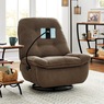 Swivel Rocker Recliner with Phone Holder, , large