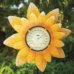 Sunflower Thermometer Stake, , large