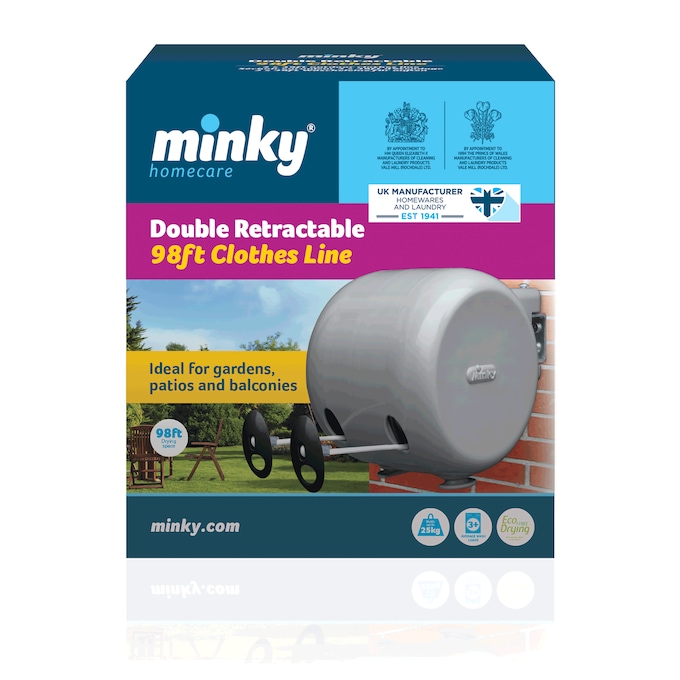 Minky 98' Retractable Clothesline, , large