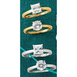 10K Gold Cubic Zirconia Ring, , large